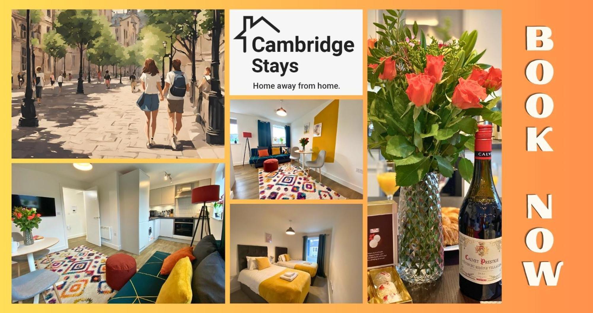 Cambridge Stays Central Apart Hotel 1Br Flats-Easy Walk To City Centre-Parking Esterno foto