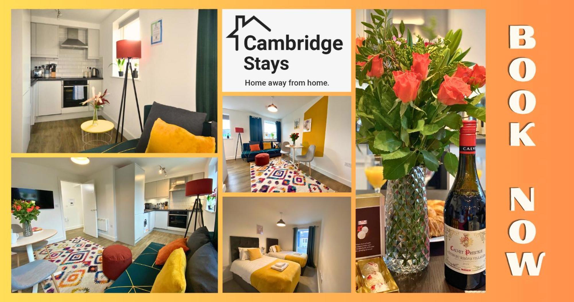 Cambridge Stays Central Apart Hotel 1Br Flats-Easy Walk To City Centre-Parking Esterno foto
